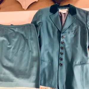 Carlisle jewel toned blazer and skirt